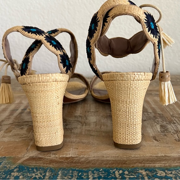 Tabitha Simmons Ollie Raffia Sandals - Picture 4 of 9